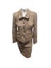 Doncaster Collection 74% Wool 13% Acrylic 9% Rayon 4% Nylon 100% Rayon Tweed Brown Tan Multi Color Wool Skirt Size 4 - photo 1