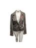 3J Workshop 100% Cotton 100% Acetate 100% Polyester Stripes Gray Black Blazer Size M - photo 1