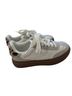 Project Cloud Solid Stripes Leopard Print White Tan Sneakers Size 6 - photo 1