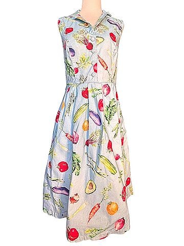 ModCloth Vegetable Print Fit & Flare Casual Dress (view 1)