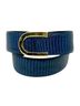 Cipriani 100% Leather Solid Blue Black Belt Size S - photo 1