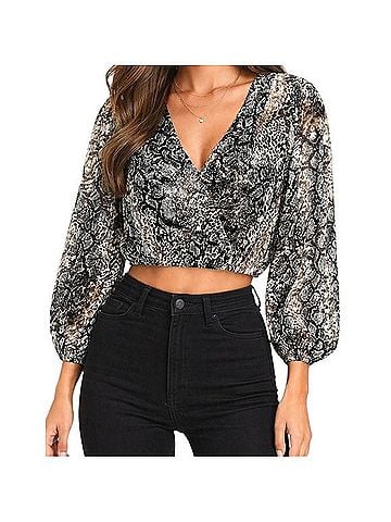 Alice + Olivia Luba 3/4 Sleeve Silk Top (view 1)