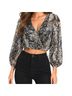 Alice + Olivia Snake Print Black Gray 3/4 Sleeve Silk Top Size S - photo 1