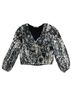 Alice + Olivia Snake Print Black Gray 3/4 Sleeve Silk Top Size S - photo 15