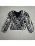Alice + Olivia Snake Print Black Gray 3/4 Sleeve Silk Top Size S - photo 6