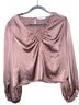 Astr 100% Polyester Pink Long Sleeve Blouse Size L - photo 1