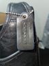 Coach 100% Leather Solid Black Shoulder Bag One size - photo 4