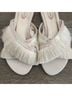 Joyfolie Solid Ivory Sandals Size 6 - photo 4