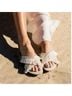 Joyfolie Solid Ivory Sandals Size 6 - photo 3