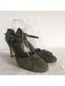 Nine West 100% Suede Solid Green Heels Size 9 - photo 4
