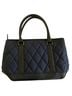 L.L.Bean Blue Black Leather Tote One size - photo 1