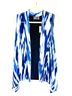 Chico's 95% Acetate 5% Spandex 100% Polyester Print Blue White Black Vest Size S - photo 3