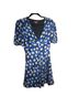 STAUD 65% Rayon 35% Viscose 100% Polyester Floral Blue White Yellow Cocktail Dress Size 6 - photo 1