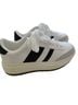 Project Cloud 100% Leather Stripes Solid White Black Sneakers Size 6 - photo 1