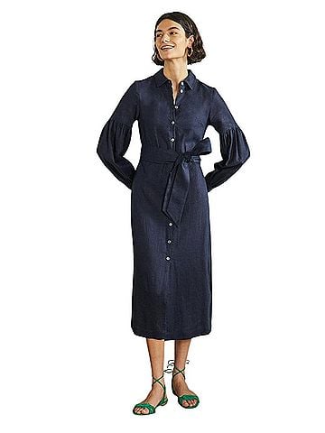 Boden Sleeve Detail Midi Shirt Dress Casual Dress (view 1)