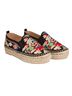 Johnny Was Floral Graphic Black Red Flats Size 9 - photo 1