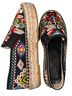Johnny Was Floral Graphic Black Red Flats Size 9 - photo 2