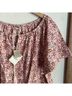 Faherty 100% Cotton Floral Multi Color Short Sleeve Blouse Size S - photo 5