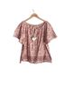 Faherty 100% Cotton Floral Multi Color Short Sleeve Blouse Size S - photo 4