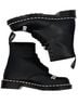 Dr. Martens 100% Leather Graphic Solid Black White Red Boots Size 10 - photo 2