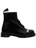 Dr. Martens 100% Leather Graphic Solid Black White Red Boots Size 10 - photo 4