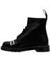 Dr. Martens 100% Leather Graphic Solid Black White Red Boots Size 10 - photo 5