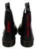 Dr. Martens 100% Leather Graphic Solid Black White Red Boots Size 10 - photo 16