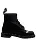 Dr. Martens 100% Leather Graphic Solid Black White Red Boots Size 10 - photo 6