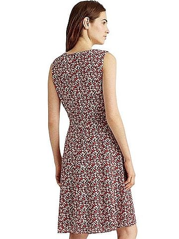 Ralph Lauren Floral Crepe Sleeveless Dress Casual Dress (view 2)