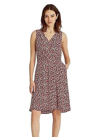 Ralph Lauren Floral Crepe Sleeveless Dress Casual Dress (view 1)