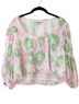 Ganni Floral Multi Color Short Sleeve Blouse Size L - photo 1