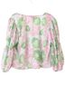 Ganni Floral Multi Color Short Sleeve Blouse Size L - photo 2