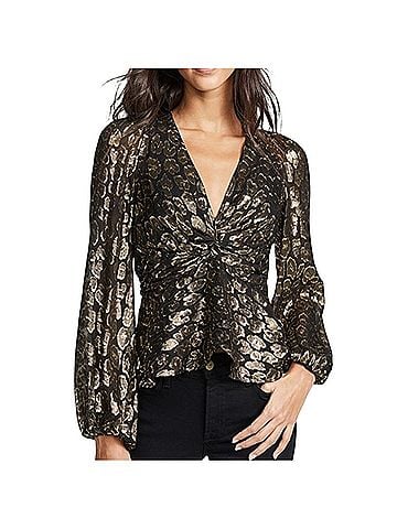 A.L.C. Logan Long Sleeve Silk Top (view 1)