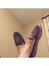 Tory Burch Graphic Solid Ombre Gray Silver Tan Flats Size 5 - photo 9