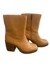 Sun + Stone 100% Synthetic Brown Yellow Ankle Boots Size 9 1/2 - photo 1