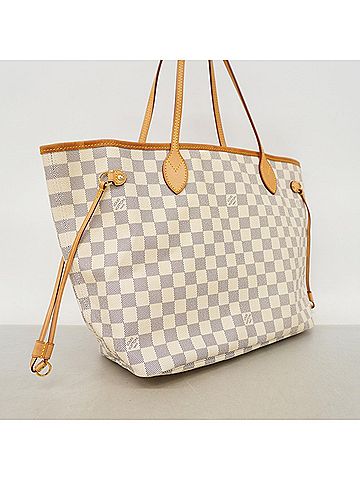 Louis Vuitton Louis Vuitton Damier Azur Neverfull MM Tote Bag N51107 White Women's P2998859 (view 2)