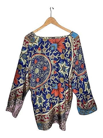 Johnny Was Long Sleeve Silk Top (view 2)