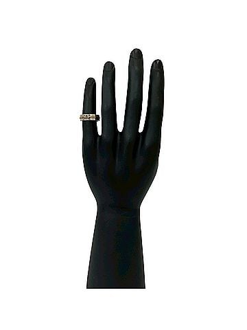 Tiffany & Co. TIFFANY&Co. Tiffany T TWO Narrow Ring, Sterling Silver 925, 18K Yellow Gold, Item Number 51570 (view 2)
