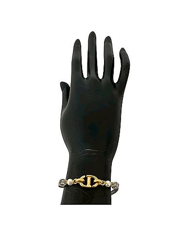 Christian Dior Christian Dior Navy Pearl Bracelet GP Gold Accessory 79703 (view 2)