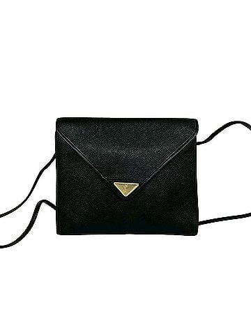 Yves Saint Laurent YVES SAINT LAURENT Vintage YSL Logo Hardware Leather Shoulder Bag Black 42102 (view 1)