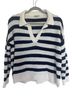 Faherty Stripes White Blue Pullover Sweater Size S - photo 2