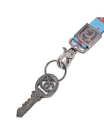 Chanel CHANEL 02S Sport Line Key Neck Strap Necklace Silver Blue Orange Women's (view 1)