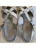 Munro American White Silver Tan Heels Size 6 - photo 5