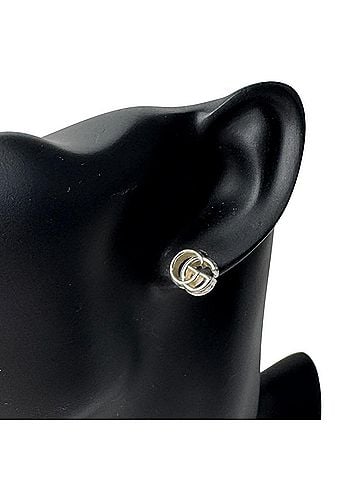 Gucci Gucci single stud earring with double G logo, silver (Ag925), women's. (view 2)