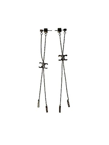 Céline Celine Triomphe Long Chain Earrings for Women (view 2)