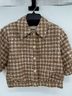 L'Agence x Bert Stern 100% Polyester Tweed Tan Brown Jacket Size 8 - photo 8