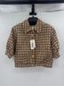 L'Agence x Bert Stern 100% Polyester Tweed Tan Brown Jacket Size 8 - photo 4