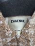 L'Agence x Bert Stern 100% Polyester Tweed Tan Brown Jacket Size 8 - photo 3