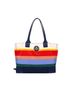 Tory Burch 100% Nylon Stripes Multi Color Blue Tote One size - photo 1