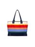 Tory Burch 100% Nylon Stripes Multi Color Blue Tote One size - photo 2